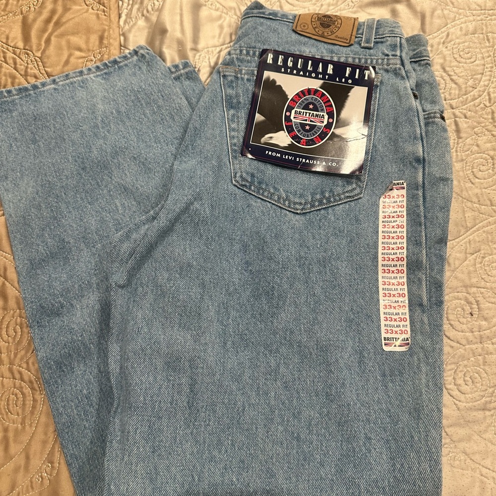 New Brittani Levi's stratus   Men's Classic Blue Straight Jeans